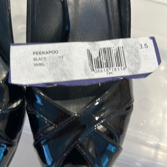 Stuart Weitzman Peekapoo Black Patent 3” Heels Sling back and peekaboo toe. - Picture 9 of 9